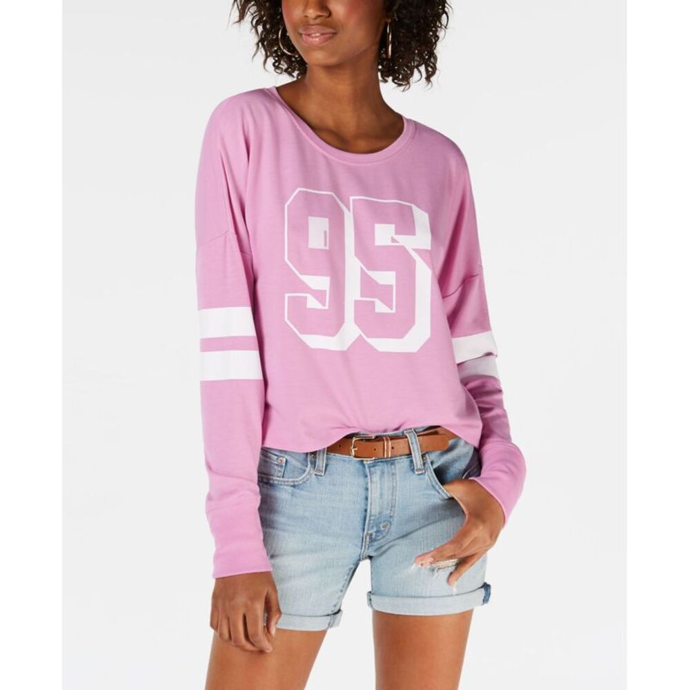 Material Girl Juniors Striped Graphic Sweatshirt
